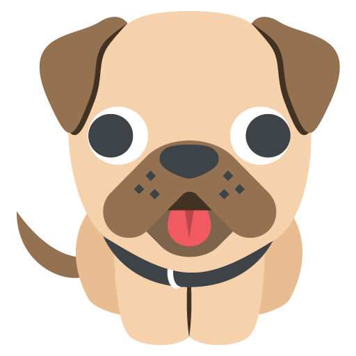 Dog as drawn by JoyPixels in 2.2