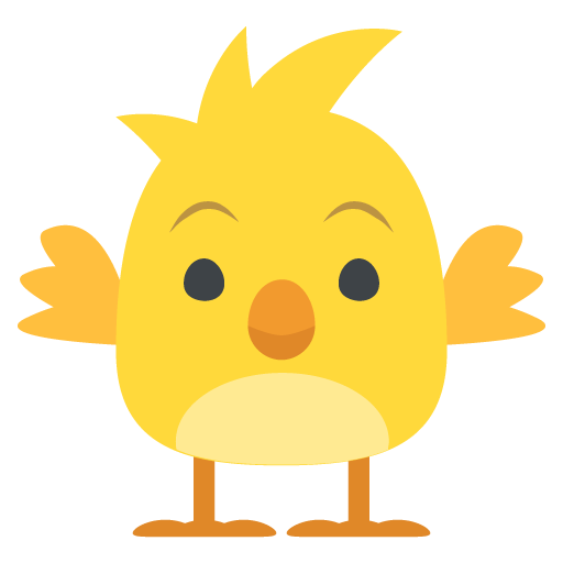 Front-Facing Baby Chick as drawn by JoyPixels in 2.2