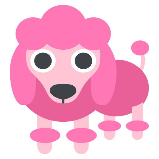 Barboncino as drawn by JoyPixels in 2.2