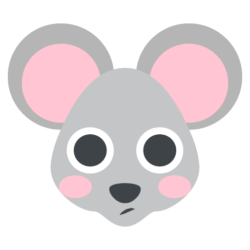 Mouse Face as drawn by JoyPixels in 2.2