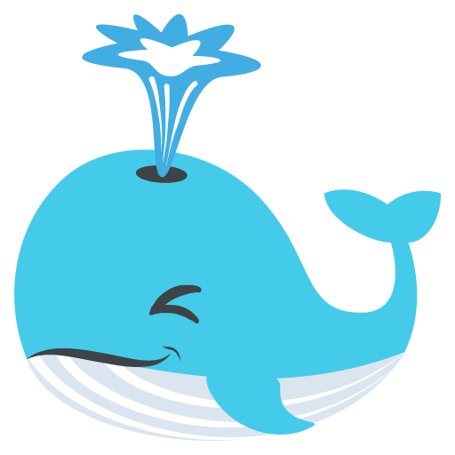 Spouting Whale as drawn by JoyPixels in 2.2