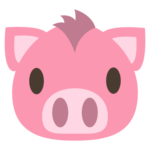 Pig Face as drawn by JoyPixels in 2.2