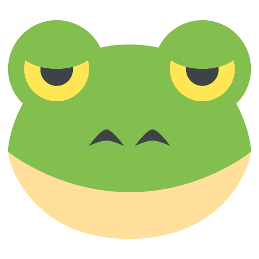 Frog as drawn by JoyPixels in 2.2
