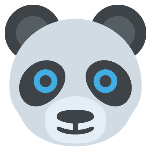 Panda as drawn by JoyPixels in 2.2