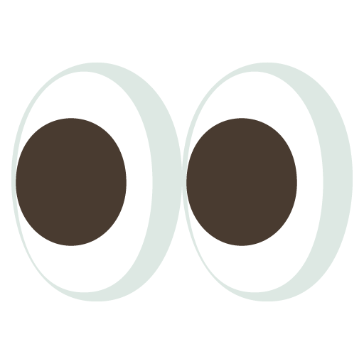Eyes as drawn by JoyPixels in 2.2