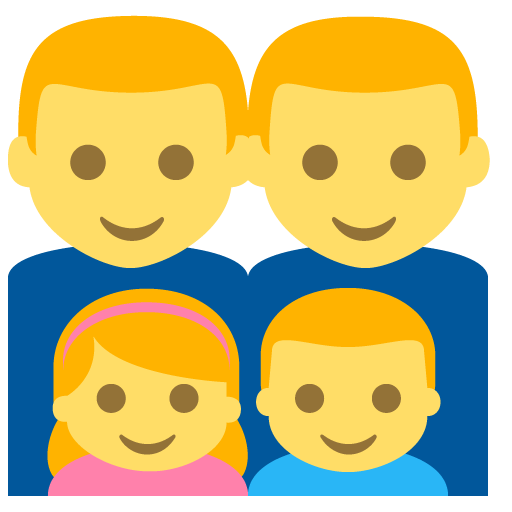 Family: Man, Man, Girl, Boy, the design in this release