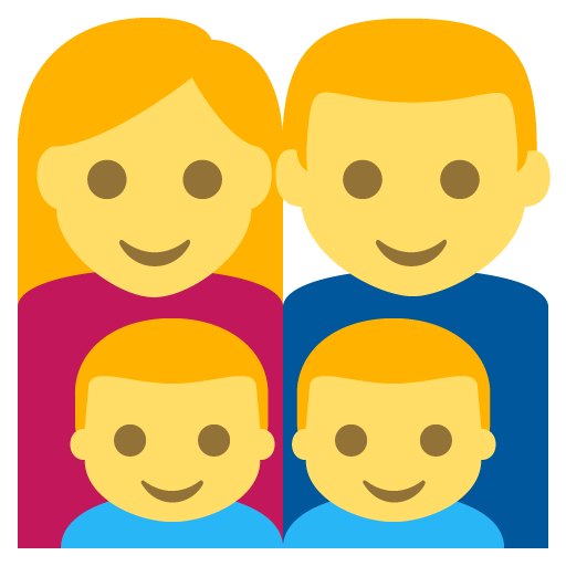 Family: Man, Woman, Boy, Boy, the design in this release