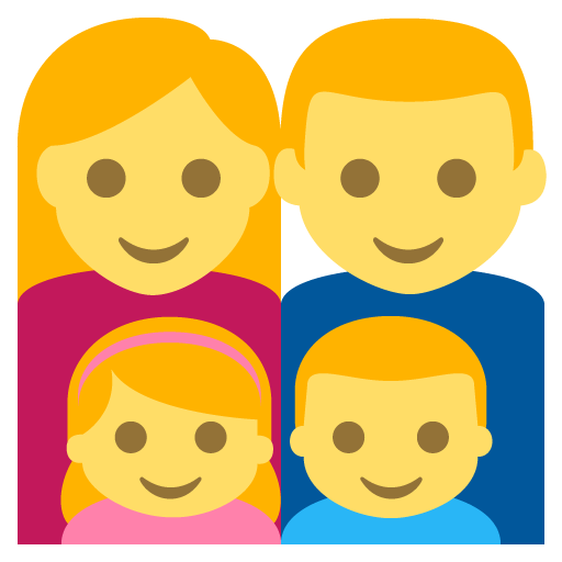 Family: Man, Woman, Girl, Boy, the design in this release