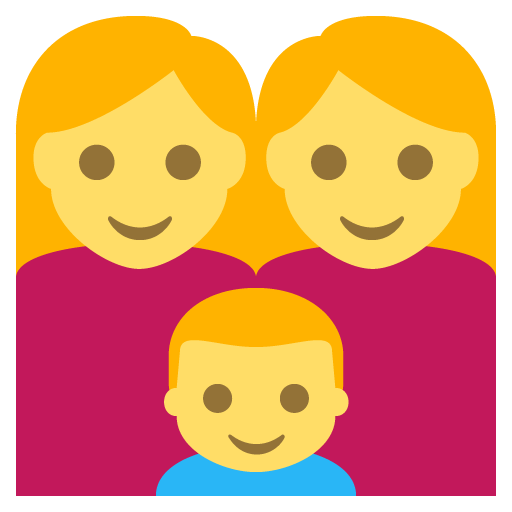 Family: Woman, Woman, Boy, the design in this release