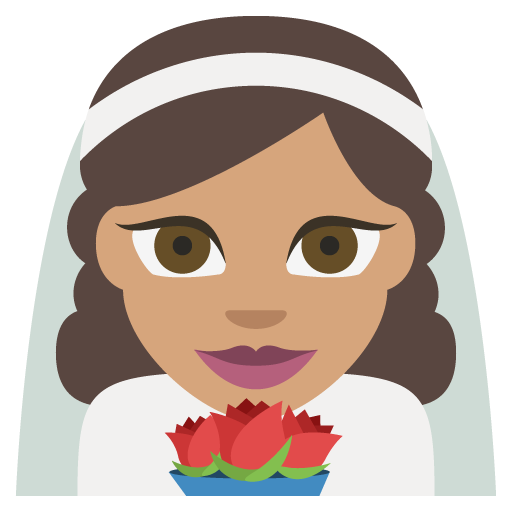 Person with Veil: Medium Skin Tone, the design in this release