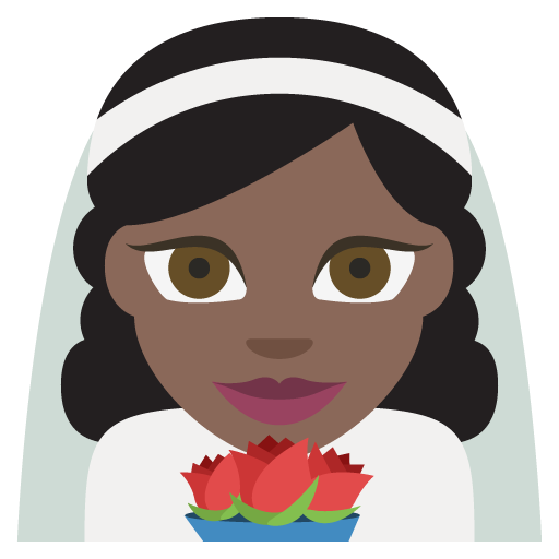 Person with Veil: Dark Skin Tone, the design in this release