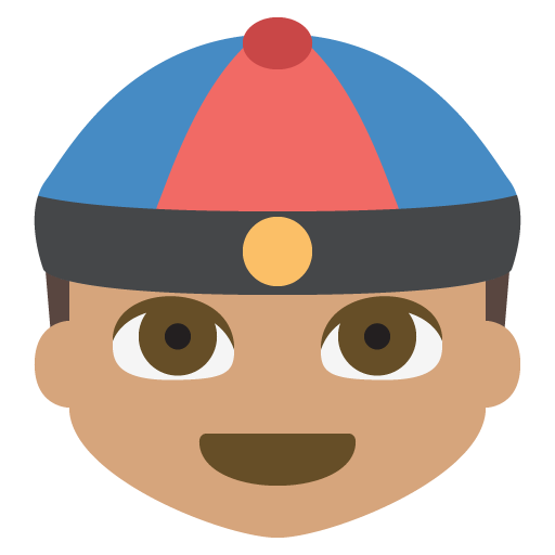 Person with Skullcap: Medium Skin Tone, the design in this release