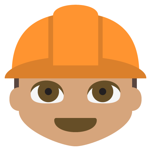 Construction Worker: Medium Skin Tone, the design in this release