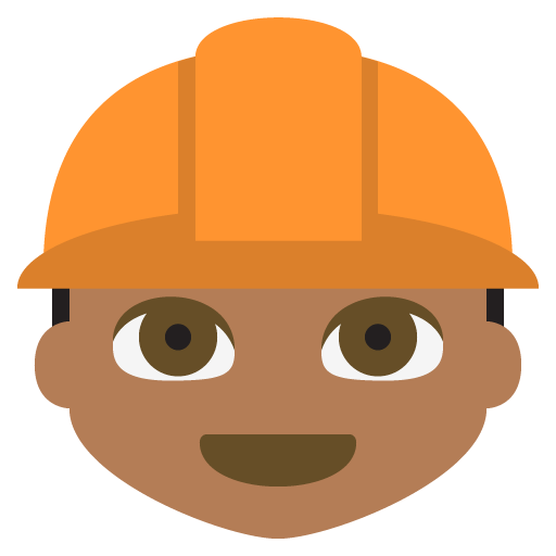 Construction Worker: Medium-Dark Skin Tone, the design in this release