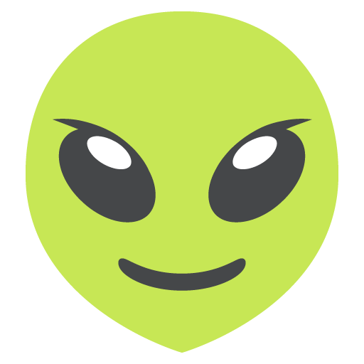 Alien as drawn by JoyPixels in 2.2