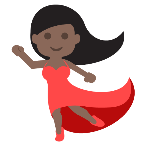 Woman Dancing: Dark Skin Tone, the design in this release