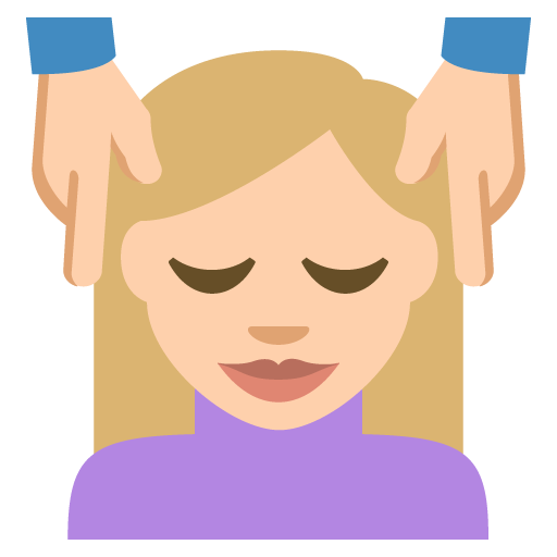 Person Getting Massage: Medium-Light Skin Tone, the design in this release