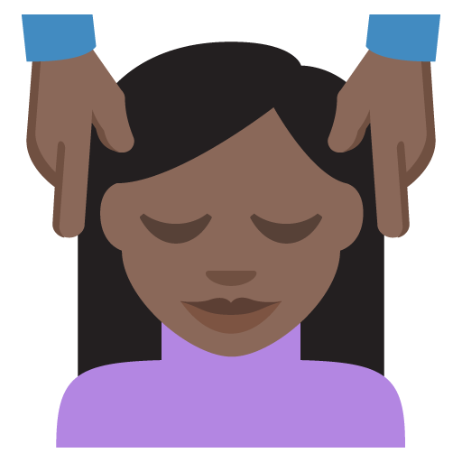 Person Getting Massage: Dark Skin Tone, the design in this release