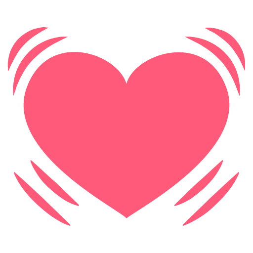 Beating Heart as drawn by JoyPixels in 2.2