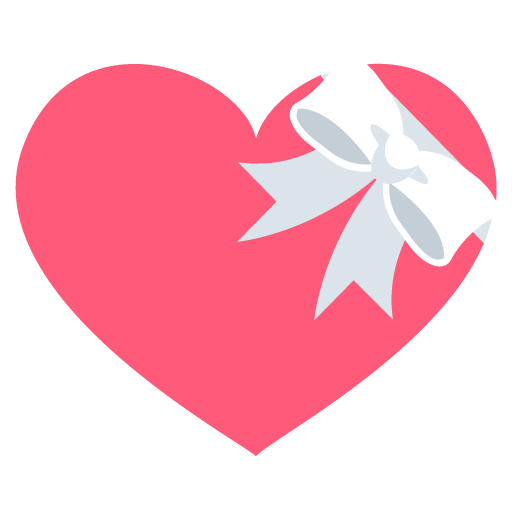 Heart with Ribbon as drawn by JoyPixels in 2.2