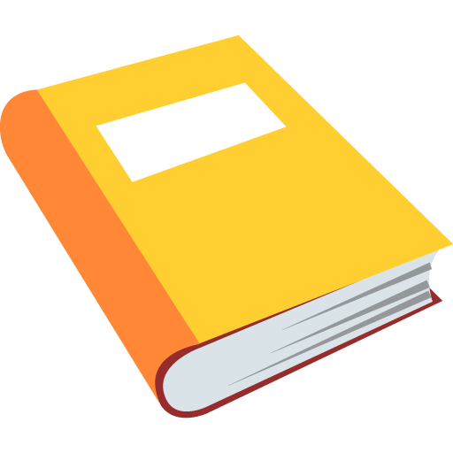 Orange Book as drawn by JoyPixels in 2.2