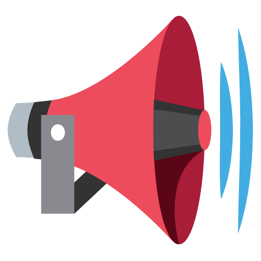 Loudspeaker as drawn by JoyPixels in 2.2