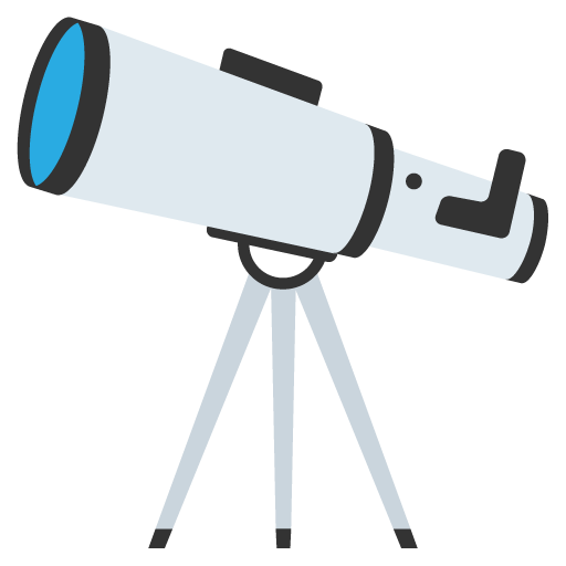 Telescope as drawn by JoyPixels in 2.2