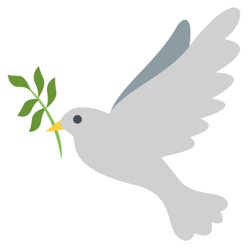 Dove as drawn by JoyPixels in 2.2