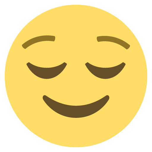 Relieved Face as drawn by JoyPixels in 2.2