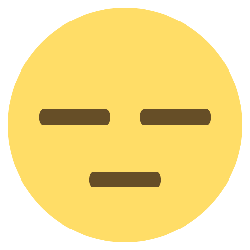 Expressionless Face as drawn by JoyPixels in 2.2