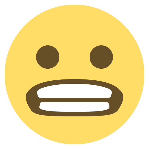 Grimacing Face as drawn by JoyPixels in 2.2