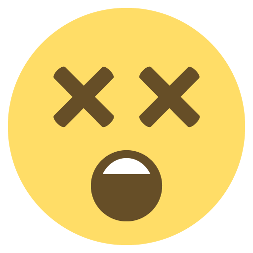 Face with Crossed-Out Eyes as drawn by JoyPixels in 2.2