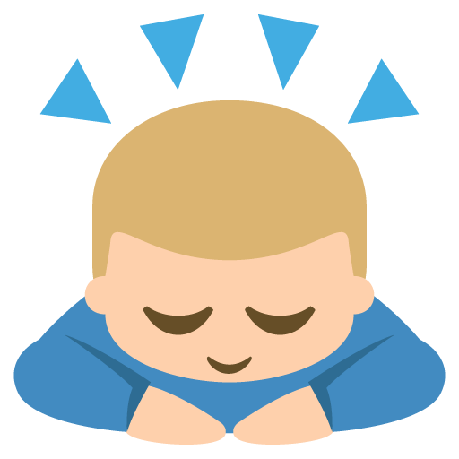 Person Bowing: Medium-Light Skin Tone, the design in this release
