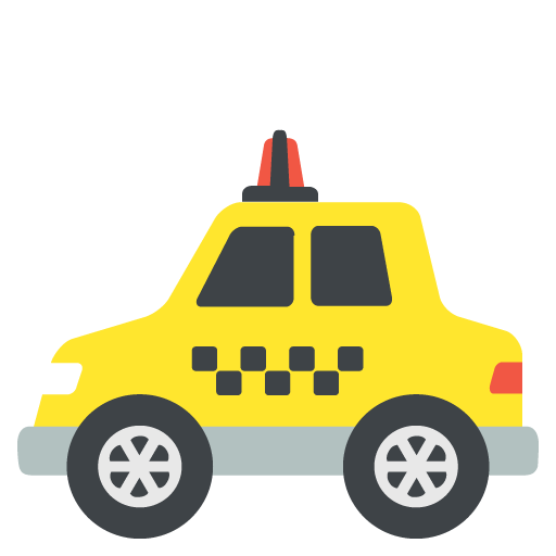 Taxi as drawn by JoyPixels in 2.2