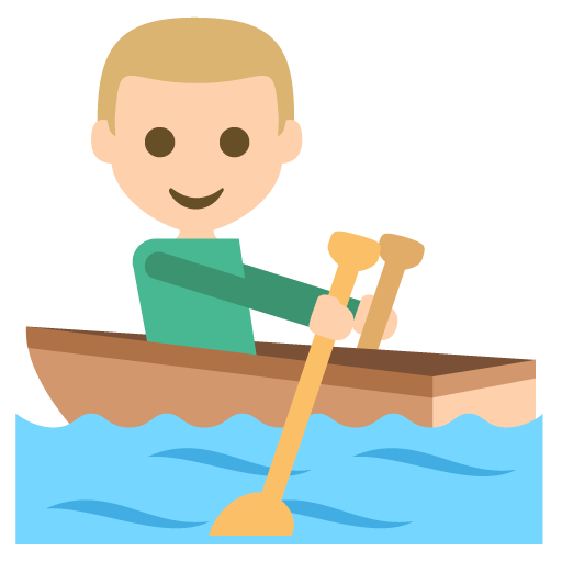 Person Rowing Boat: Medium-Light Skin Tone, the design in this release