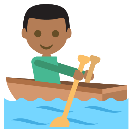 Person Rowing Boat: Medium-Dark Skin Tone, the design in this release