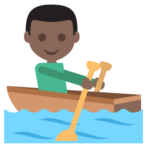 Person Rowing Boat: Dark Skin Tone, the design in this release