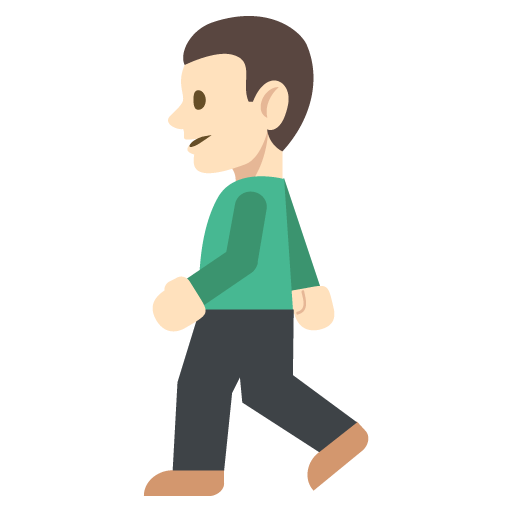 Person Walking: Light Skin Tone, the design in this release
