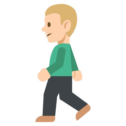Person Walking: Medium-Light Skin Tone, the design in this release