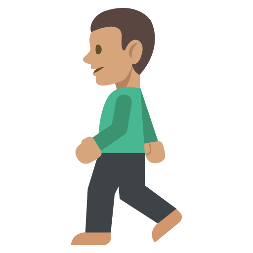 Person Walking: Medium Skin Tone, the design in this release