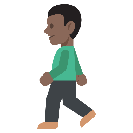 Person Walking: Dark Skin Tone, the design in this release