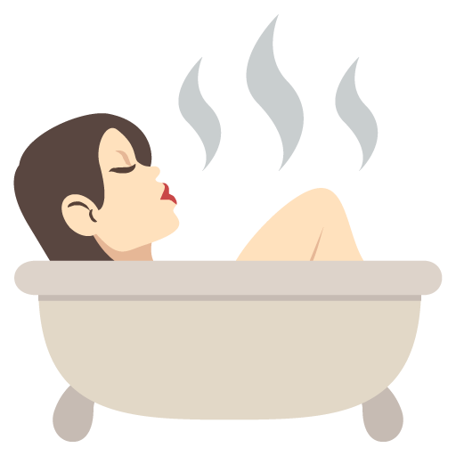 Person Taking Bath: Light Skin Tone, the design in this release