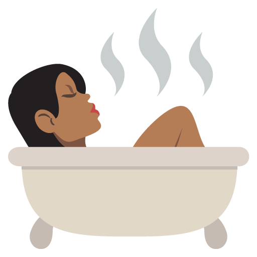 Person Taking Bath: Medium-Dark Skin Tone, the design in this release