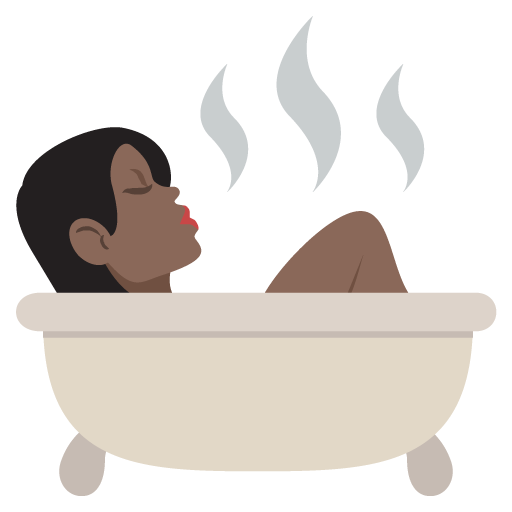 Person Taking Bath: Dark Skin Tone, the design in this release