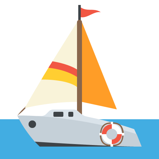 Sailboat as drawn by JoyPixels in 2.2