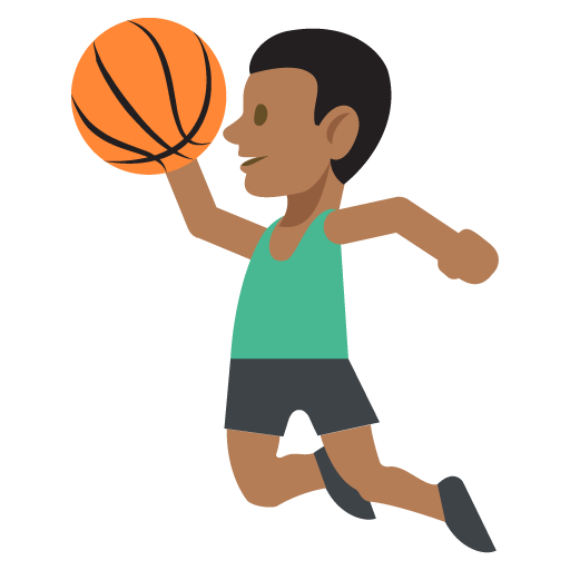 Person Bouncing Ball: Medium-Dark Skin Tone, the design in this release