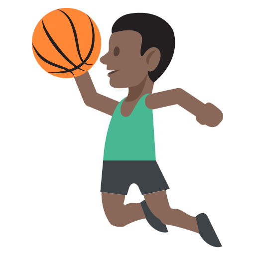 Person Bouncing Ball: Dark Skin Tone, the design in this release