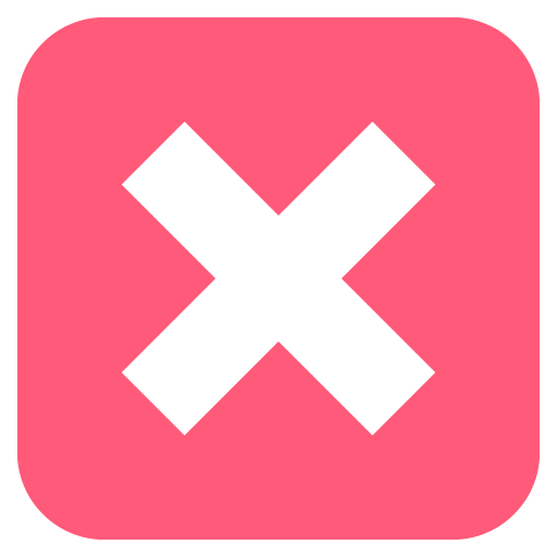Cross Mark Button as drawn by JoyPixels in 2.2
