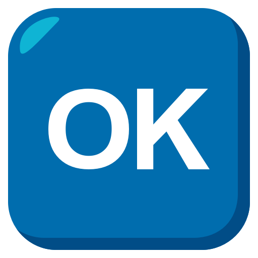 OK Button as drawn by JoyPixels in 3.0