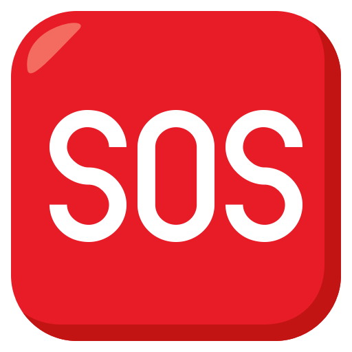 SOS Button as drawn by JoyPixels in 3.0